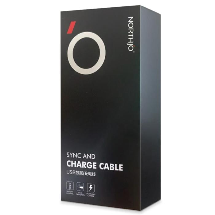 Bild 6, NORTHJO NORTHJO 2m 60W PD USB-C - USB-C Snabbladdnings Kabel Vit - Teknikhallen.se