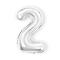  Sifferballong Nummer 2 40 cm Silver - Teknikhallen.se