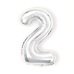  Sifferballong Nummer 2 40 cm Silver - Teknikhallen.se