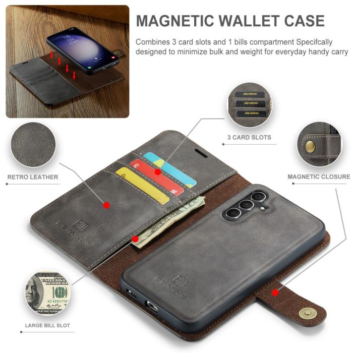 Bild 5, DG.MING DG.MING Samsung Galaxy A16 2in1 Magnet Fodral / Skal Grå - Teknikhallen.se