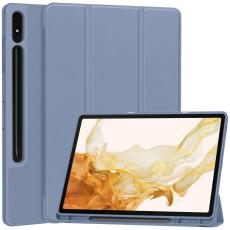  Samsung Galaxy Tab S9 Plus Fodral Tri-Fold Pennh&aring;llare Lila - Teknikhallen.se