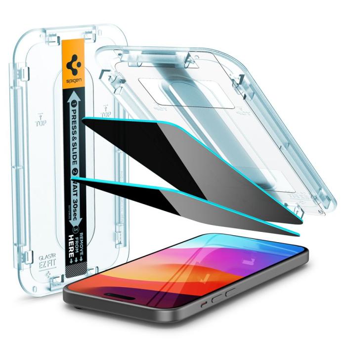 Bild 6, Spigen Spigen iPhone 16 / 15 2-PACK GLAS.tR 