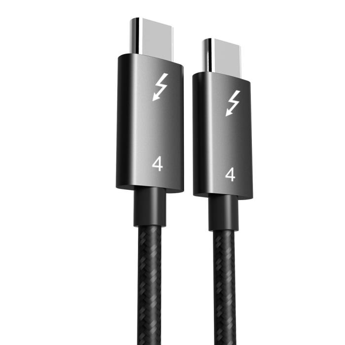 Bild 2,  Thunderbolt 3/4 Kabel 2m USB-C 100W PD Svart - Teknikhallen.se