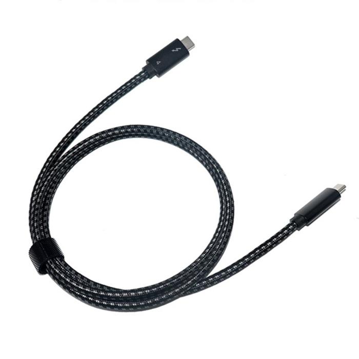 Bild 3,  Thunderbolt 3/4 Kabel 2m USB-C 100W PD Svart - Teknikhallen.se