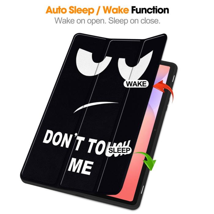 Bild 2,  Samsung Galaxy Tab S10 Lite Fodral Tri-Fold Dont Touch Me - Teknikhallen.se