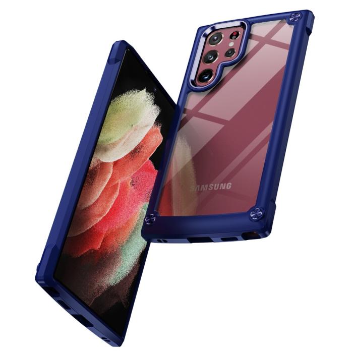 Bild 2,  Samsung Galaxy S23 Ultra Skal Shockproof Hybrid Blå - Teknikhallen.se