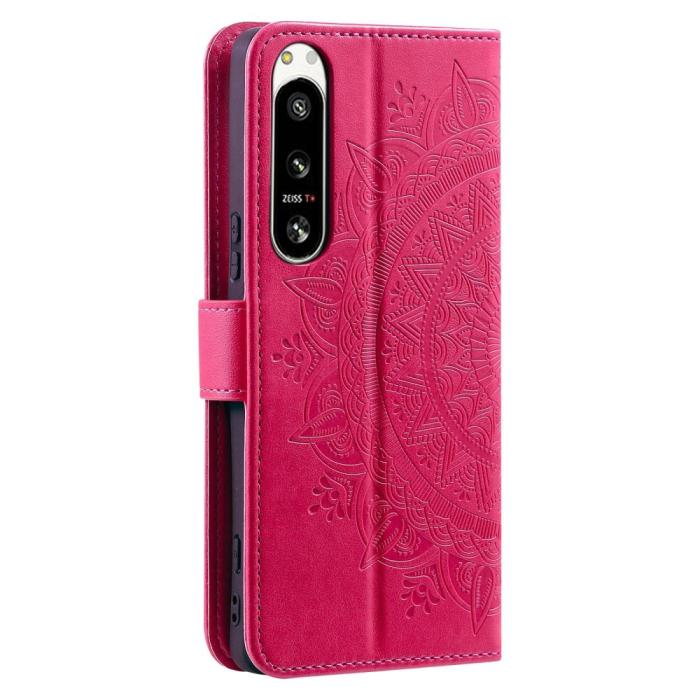 Bild 6,  Sony Xperia 5 IV Fodral Mandala Läder Rosa - Teknikhallen.se