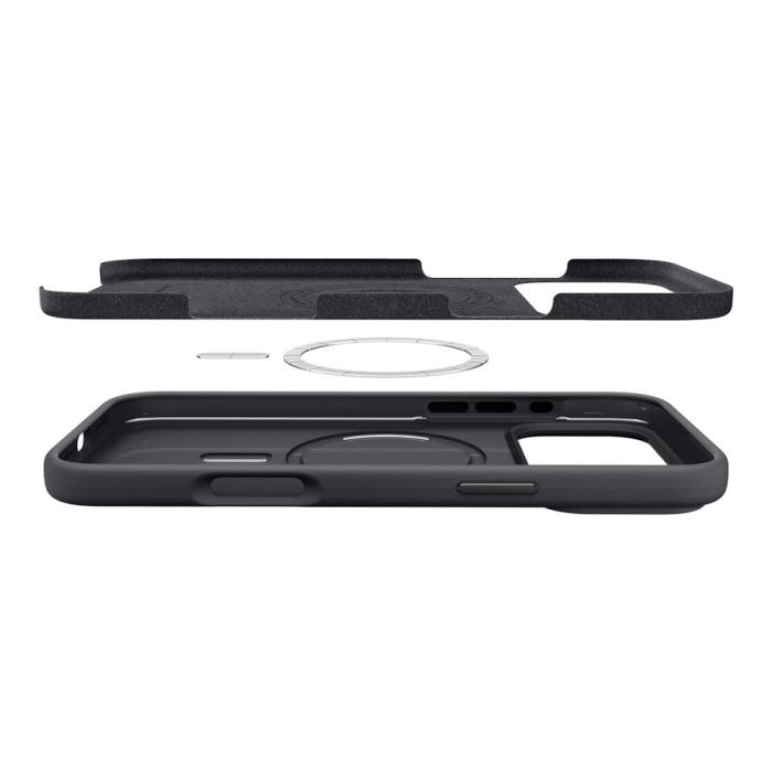 Bild 6, Spigen Spigen iPhone 17 Pro Max Skal MagSafe Silicone Fit Svart - Teknikhallen.se