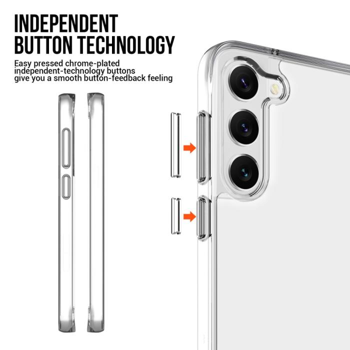 Bild 5,  Samsung Galaxy S23 Plus Skal Shockproof Hybrid Transparent - Teknikhallen.se