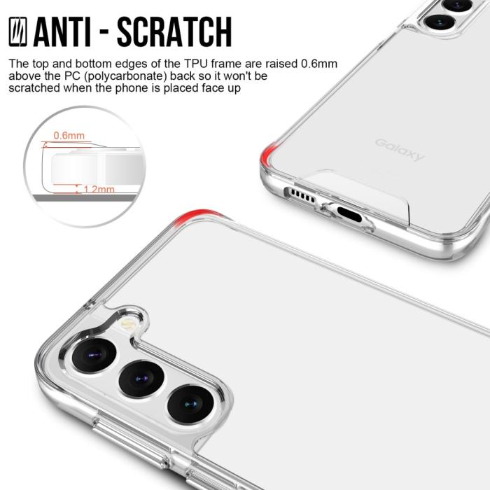 Bild 6,  Samsung Galaxy S23 Plus Skal Shockproof Hybrid Transparent - Teknikhallen.se