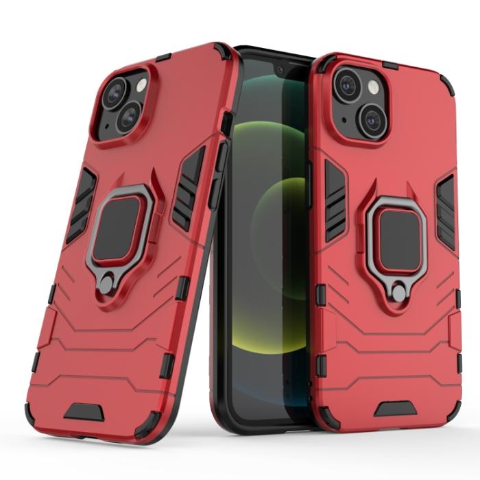 Bild 2,  iPhone 14 Plus Skal Ring Armor Hybrid Röd - Teknikhallen.se