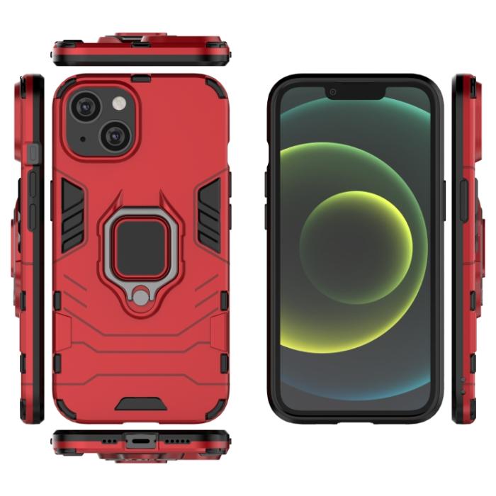 Bild 4,  iPhone 14 Plus Skal Ring Armor Hybrid Röd - Teknikhallen.se