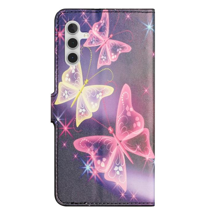 Bild 6,  Samsung Galaxy A15 5G Fodral Med Tryck Glittriga Fjärilar - Teknikhallen.se