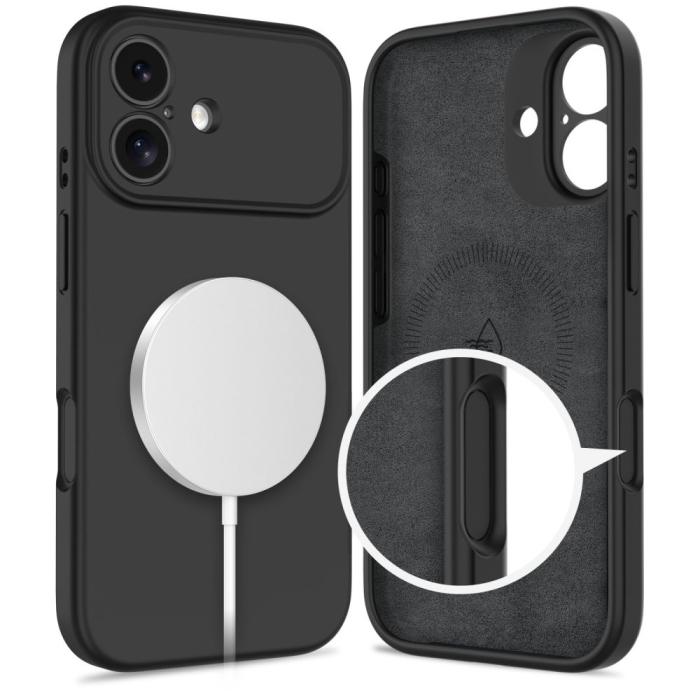 Bild 5, Tech-Protect Tech-Protect iPhone 17 Skal MagSafe Silicone Svart - Teknikhallen.se