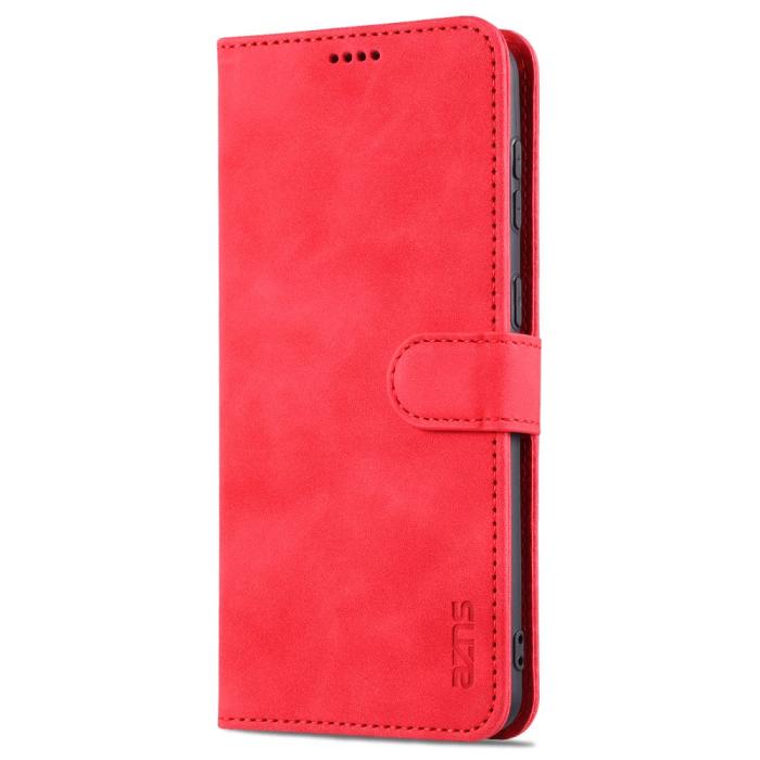 Bild 5, AZNS AZNS Samsung Galaxy S23 Fodral Läder Röd - Teknikhallen.se