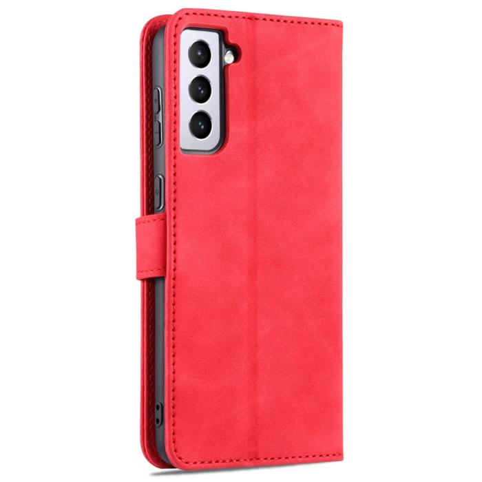 Bild 6, AZNS AZNS Samsung Galaxy S23 Fodral Läder Röd - Teknikhallen.se