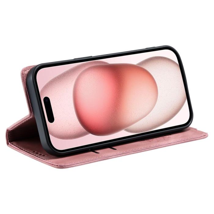 Bild 3,  iPhone 16 Pro Max Fodral Mandala Flip Läder Roséguld - Teknikhallen.se