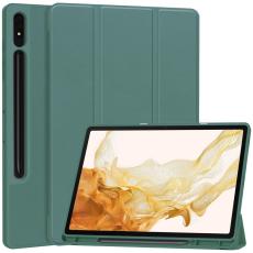  Samsung Galaxy Tab S9 Plus Fodral Tri-Fold Pennh&aring;llare Svartgr&ouml;n - Teknikhallen.se