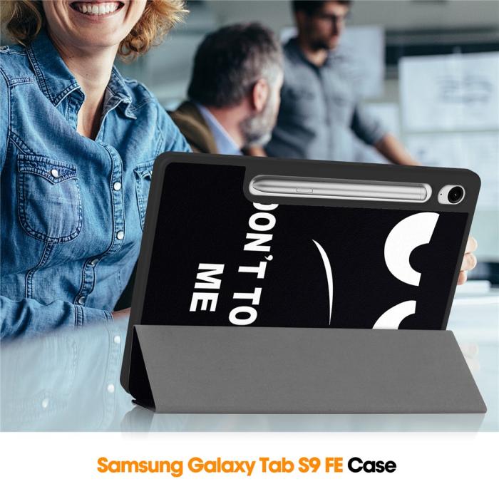 Bild 6,  Samsung Galaxy Tab S10 Lite Fodral Tri-Fold Dont Touch Me - Teknikhallen.se