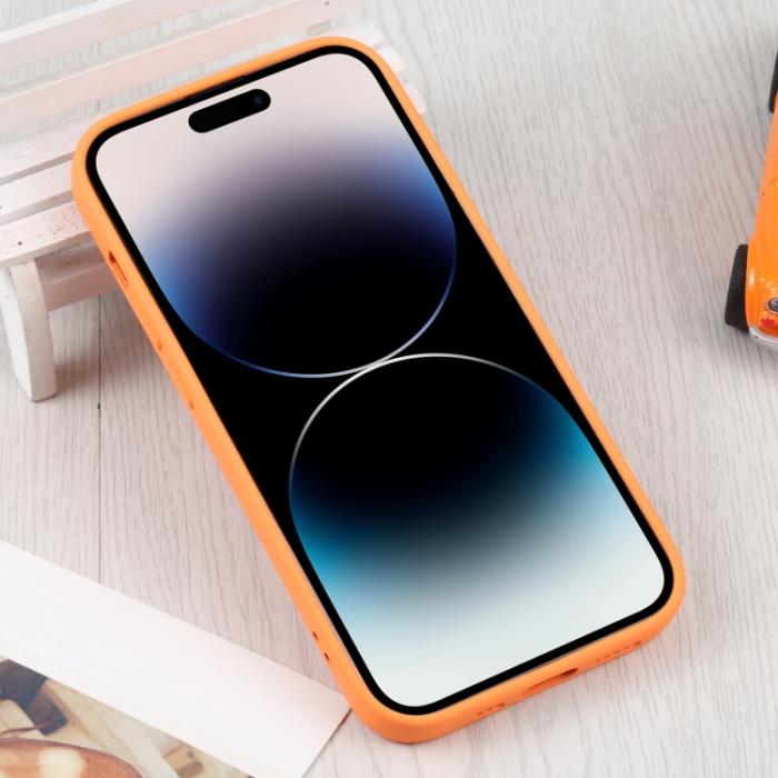 Bild 3,  iPhone 15 Pro Max Skal MagSafe Liquid Silikon Orange - Teknikhallen.se