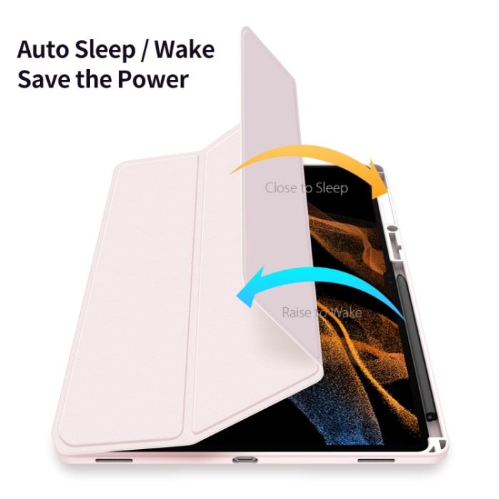 Bild 5, DUX DUCIS DUX DUCIS Galaxy Tab S8 Ultra Fodral TOBY Tri-Fold Rosa - Teknikhallen.se