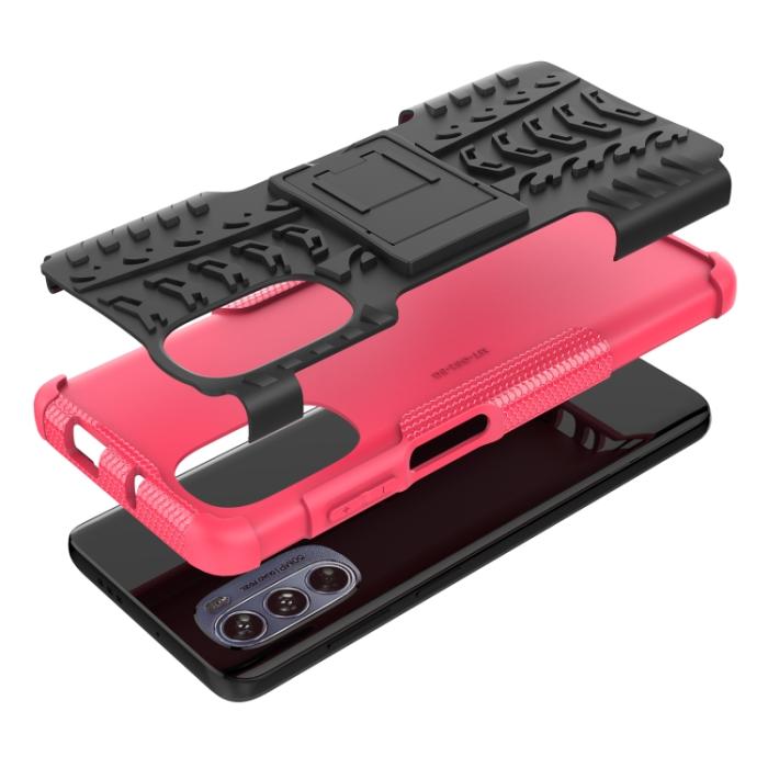 Bild 6,  Motorola Moto G62 5G Skal Ultimata Stöttåligt med Stöd Rosa - Teknikhallen.se