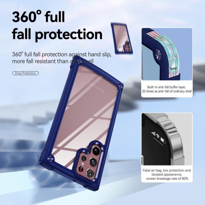 Bild 5,  Samsung Galaxy S23 Ultra Skal Shockproof Hybrid Blå - Teknikhallen.se