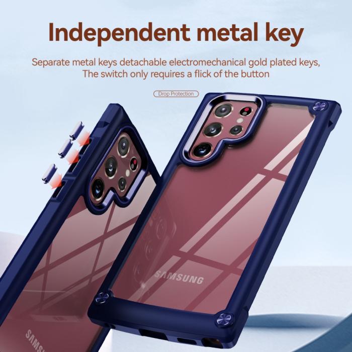 Bild 6,  Samsung Galaxy S23 Ultra Skal Shockproof Hybrid Blå - Teknikhallen.se