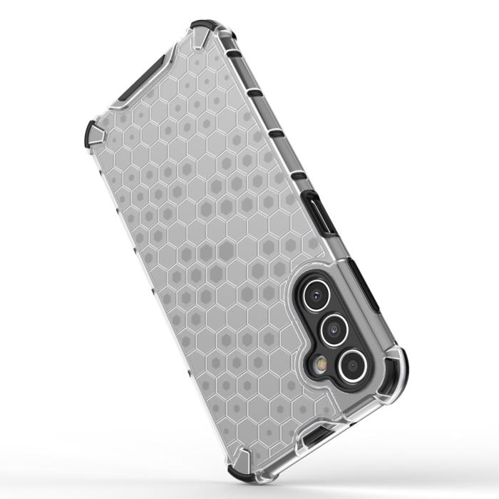 Bild 3,  Galaxy A14 4G/5G Skal Shockproof Honeycomb Textur Grå - Teknikhallen.se