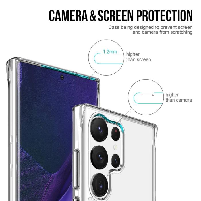 Bild 3,  Samsung Galaxy S23 Ultra Skal Shockproof Hybrid Transparent - Teknikhallen.se