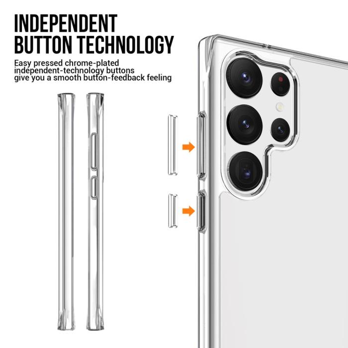Bild 5,  Samsung Galaxy S23 Ultra Skal Shockproof Hybrid Transparent - Teknikhallen.se