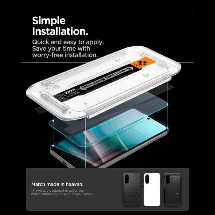 Bild 4, Spigen Spigen Galaxy A37 / A36 Skärmskydd GLAS.tR 