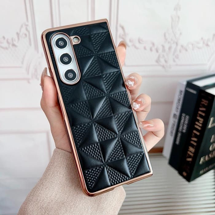 Bild 5,  Galaxy Z Fold 6 Skal Läder Blå - Teknikhallen.se