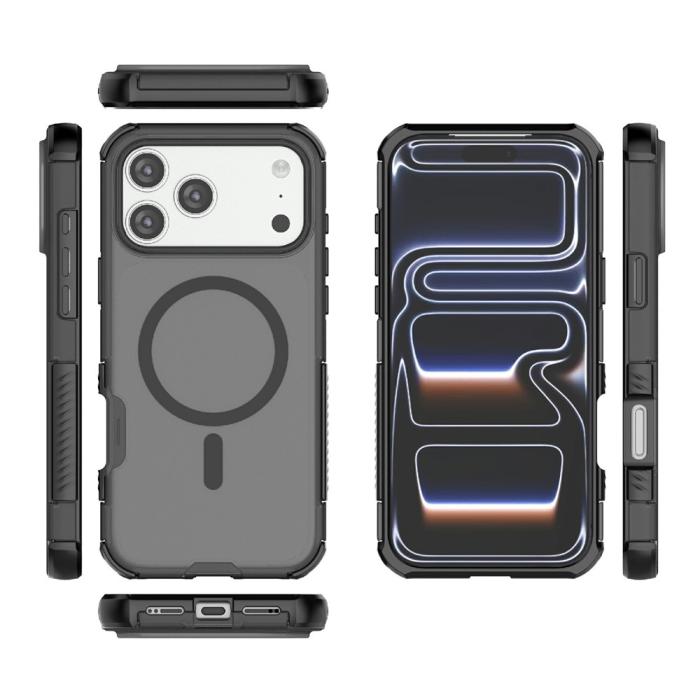 Bild 5,  iPhone 17 Pro Skal MagSafe Shockproof Hybrid Svart - Teknikhallen.se