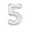  Sifferballong Nummer 5 40 cm Silver - Teknikhallen.se