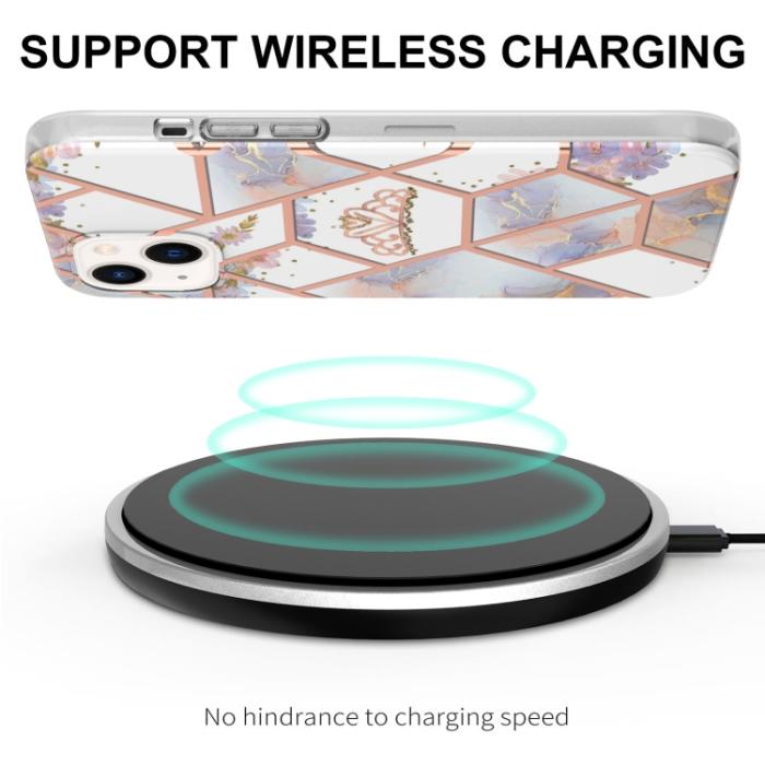 Bild 3,  iPhone 14 Skal Marmor TPU Krona - Teknikhallen.se