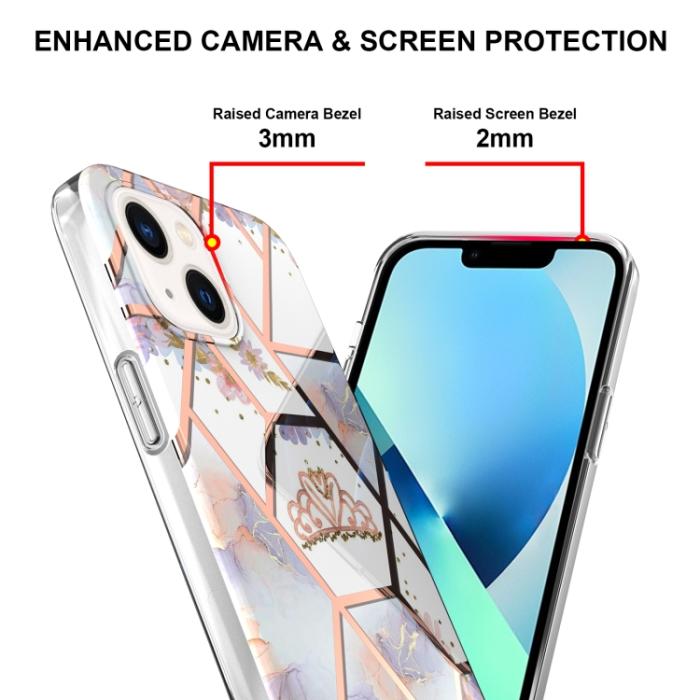 Bild 4,  iPhone 14 Skal Marmor TPU Krona - Teknikhallen.se