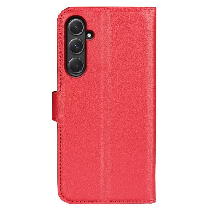Bild 6,  Samsung Galaxy A55 5G Fodral Litchi Läder Röd - Teknikhallen.se