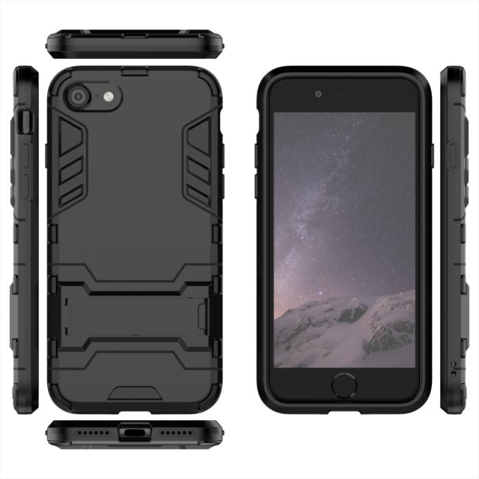 Bild 3,  iPhone 7/8/SE Skal Hybrid Armor Kickstand Svart - Teknikhallen.se