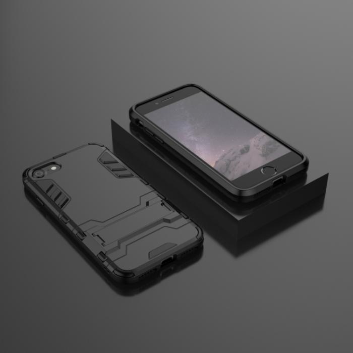 Bild 6,  iPhone 7/8/SE Skal Hybrid Armor Kickstand Svart - Teknikhallen.se