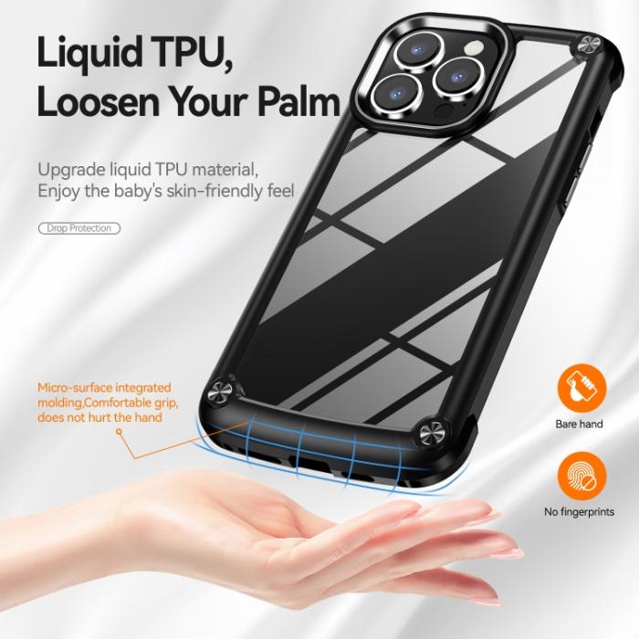 Bild 3,  iPhone 15 Pro Skal Shockproof Armor Hybrid Svart - Teknikhallen.se