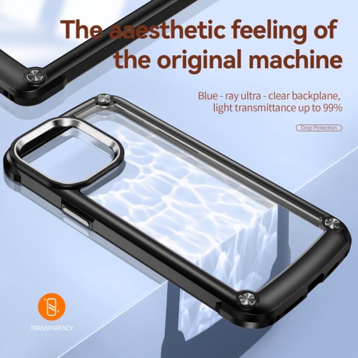 Bild 4,  iPhone 15 Pro Skal Shockproof Armor Hybrid Svart - Teknikhallen.se