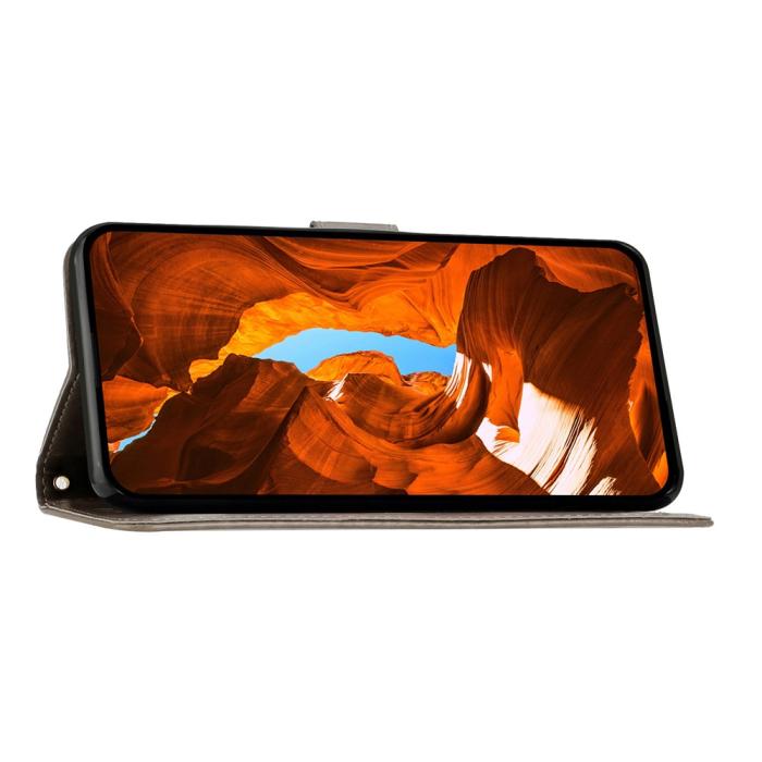 Bild 4,  iPhone 17 Pro Fodral Med Blommigt Tryck Grå - Teknikhallen.se