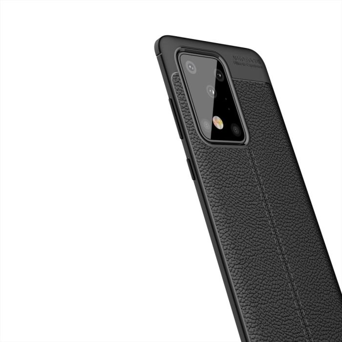 Bild 3,  Samsung Galaxy S20 Ultra - Litchi Skal - Svart - Teknikhallen.se