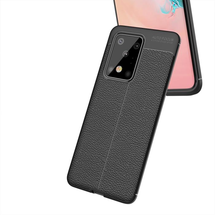 Bild 5,  Samsung Galaxy S20 Ultra - Litchi Skal - Svart - Teknikhallen.se