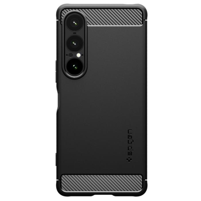 Bild 2, Spigen Spigen Sony Xperia 1 VII Skal Rugged Armor Matt Svart - Teknikhallen.se