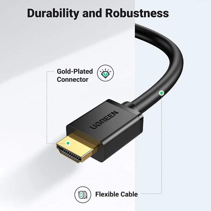 Bild 3, UGREEN UGREEN 1.5m 60Hz HDMI - DVI Kabel Svart - Teknikhallen.se
