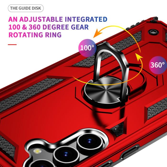 Bild 3,  Samsung Galaxy S24 Plus Skal Ring Armor Hybrid Röd - Teknikhallen.se