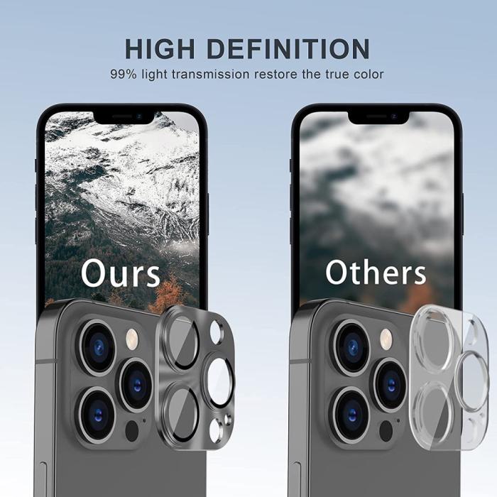 Bild 5, ENKAY ENKAY iPhone 16 Pro Max/16 Pro Linsskydd Grå - Teknikhallen.se