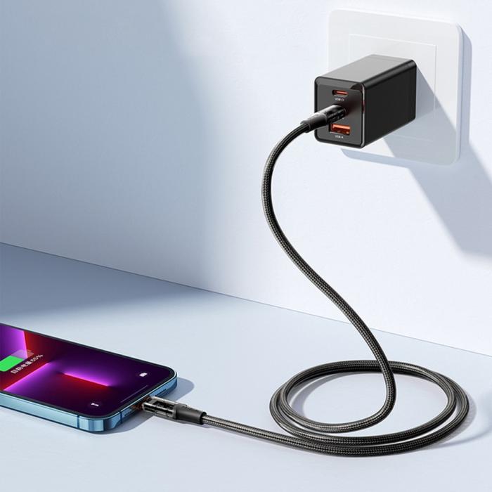 Bild 3, MCDODO Mcdodo 1.2m 36W PD USB-C - Lightning Kabel Svart - Teknikhallen.se